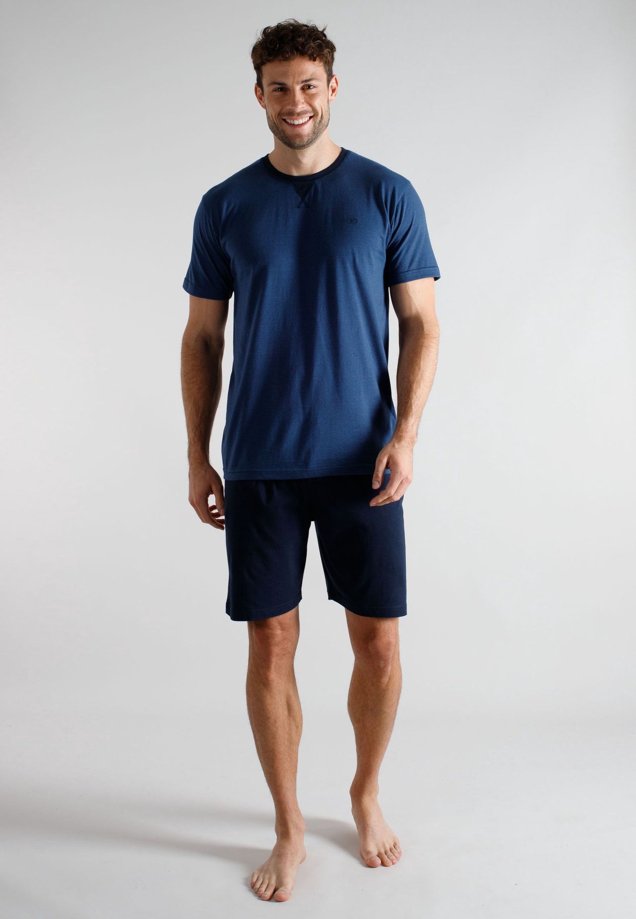 Tom Tailor SchlafanzüGe Pure Cotton, Rundhals, FüR Herren, Blau, 54