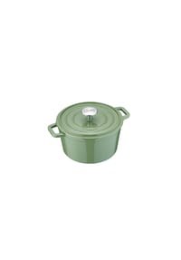 Berndes® - Schmortopf b.iron Bräter Rund, Gusseisen, Grün, Ø 20 cm - grün