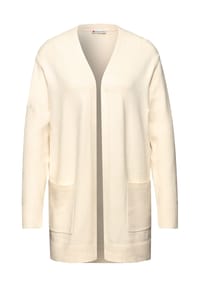 Street One - Cardigan, Rippbündchen, für Damen - 16351  SOFT BEIGE