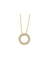MONCARA - Damen Anhänger mit Kette, 585er Gold, 58 Diamanten zus. ca. 0,30 Karat - Gelbgold