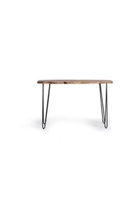 GINER & COLOMER - Konsolentisch aus Akazienholz, 120 cm, moderner Industriestil - 76 x 120 x 35 - Braun