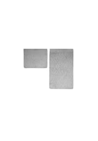 ZELLERFELD - Elegance WC-Set - 2-teiliges Badematten-Set mit geometrischer Struktur - Beige 60 x 100 cm