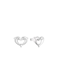 amor - Ohrstecker für Mädchen, 925 Sterling Silber | Delphin - Silber