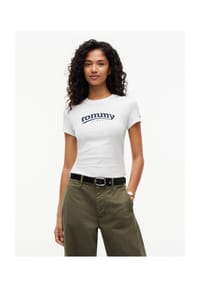 TOMMY Jeans - T-Shirt, Baumwolle, für Damen - C1G  BLUE