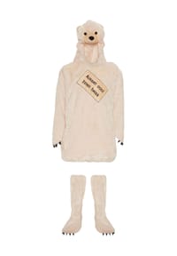 Crazy Days - Kostüm "Plüsch Eisbärkostüm", 2-teilig, für Damen - WEISS