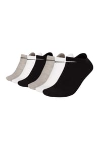 NIKE - Unisex 6er Pack Sneaker Sportsocken - Everyday, Lightweight No Show, einfarbig - Schwarz