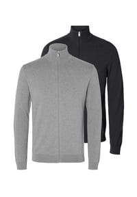 SELECTED - Strickjacke 2er Pack Berg - Schwarz