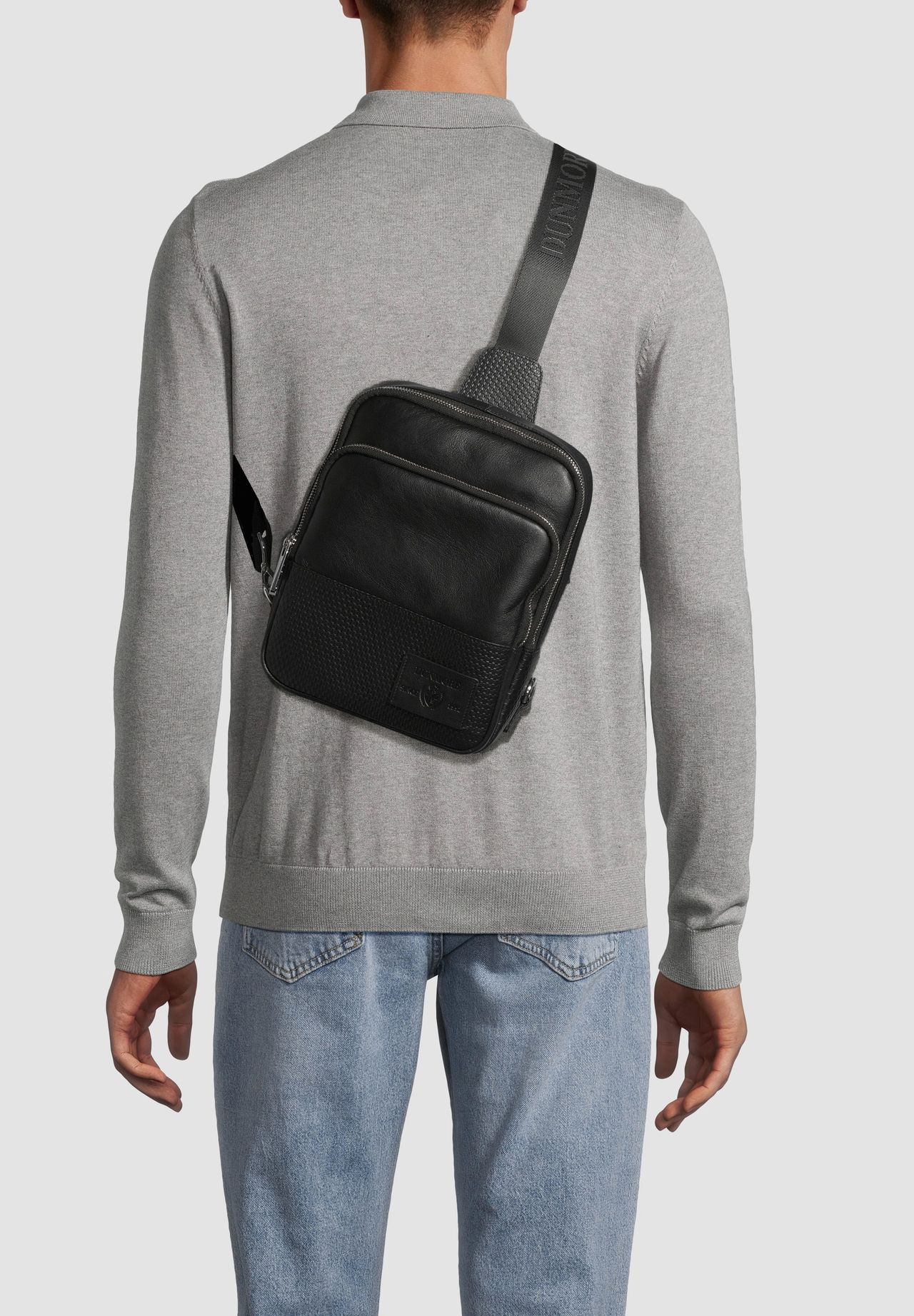 DUNMORE MILLED NAPPA Umhängetasche, Reißverschluss, Patch | GALERIA 