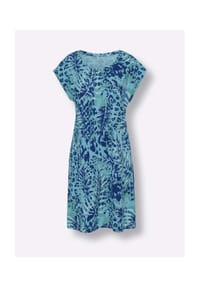 SIEH AN! - Sommerkleid - royalblau-aquamarin-bedruckt
