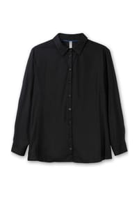 sheego - Hemdbluse - schwarz + schwarz-bedruckt