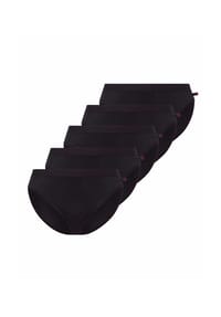 BeeDees® - Damen Taillenslip Microfun Tai (5-er Pack) mit Elastikbund - schwarz