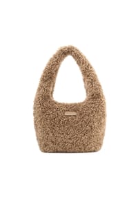 SEIDENFELT Letje - Letje Schultertasche 47 cm - cow white & brown