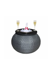 COOTAB COOLER TABLE - Beistelltisch mit Edelstahl-Kühler Milano 40 cm - Anthrazit/Champagner