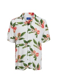 JACK & JONES - Hemd Luke Flores Resort Kurzarmhemd - schwarz