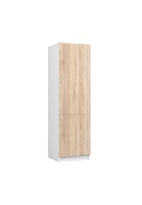 Akord - Lima Kühlschrank-Hochschrank S60 mit 2 Türen und 1 Einlegeboden - weiß/sonoma-eiche