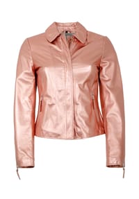 FREAKY NATION® - Damen Lederjacke Lammnappa altrosa metallic - altrosa metallic