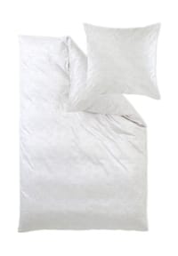 BAUER Brokat-Damast-Bettwäsche - Garnitur 135x200 cm - 0208 OFFWHITE