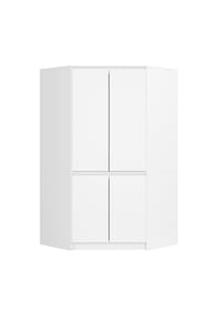 Akord - Eckkleiderschrank S100 mit 4 Türen und 6 Einlegeböden - artisan-eiche