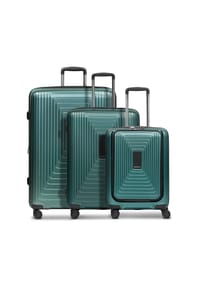 REDOLZ Essentials 14 - Essentials 14 4 Rollen Kofferset 3-teilig mit Dehnfalte - aubergine metallic