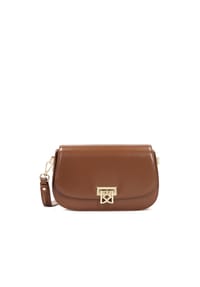 Kazar - Längliche braune Handtasche mit Klappe - Braun