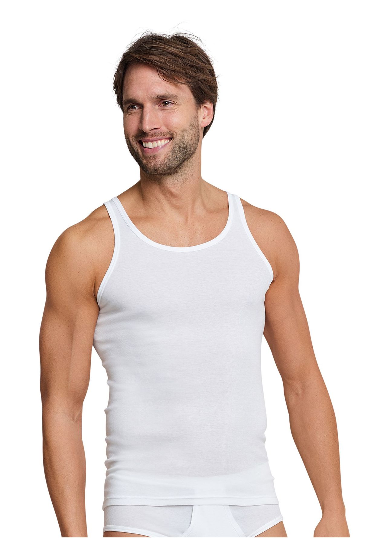 Schiesser Original Classics Unterhemd, 2Er-Pack, Feinripp, FüR Herren, Weiß, 8