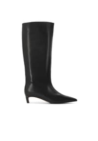 KAZAR STUDIO - Schwarze Leder in Stiefeln mit niedrigem Stilettoabsatz - Schwarz