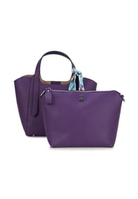 HARPA - Handtasche SVENJA mit dekorativem Schal und Innentasche - astral purple