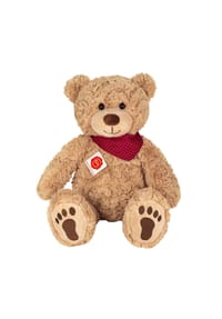 HERMANN Teddy COLLECTION® - Kuscheltier Teddy Chilly mit Halstuch, Braun Rot, 40 cm - braun