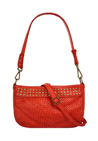 Samantha Look - Umhängetasche Echt Leder, Made In Italy - cognac