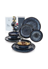 SÄNGER Steingut Geschirrserie Tokio - Tokio - Blau - Cappuccinotassen Set 4-teilig