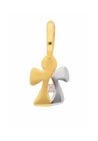 Adelia's - Adelia's Damen Engelanhänger 333 Gold ( 8K ) mit Zirkonia – Goldanhänger Engel - silber