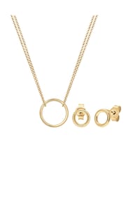 elli. - Schmuckset Geo Kreis Basic Minimal 925 Sterling Silber Cercle - Gold