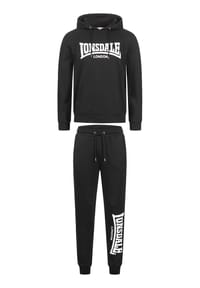 LONSDALE™ - Herren Trainingsanzug mit Kapuze schmale Passform CLOUDY - Black/White
