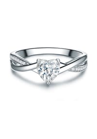 TRILANI 1934 - Damen Ring aus 925/- Sterling Silber in Silber mit Zirkonia - silber