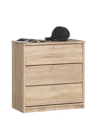 Akord - Schuhschrank MINI mit 3 Klapptüren - erle