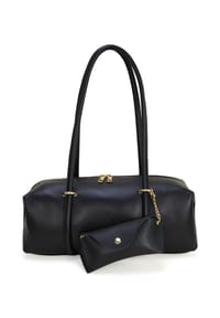 HARPA - Schultertasche FORTIS mit integriertem Brillen-Etui - jet black