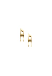 DIESEL® D LOGO - Diesel Unisex-Creolen-Ohrringe aus goldfarbenem Edelstahl, DX1671710 - Gold