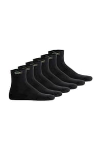 LACOSTE - Unisex Sneakersocken, 6er Pack - Mid- Length, Sport Socks - Schwarz