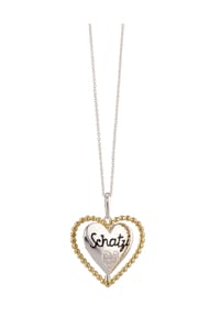 VANDENBERG - Damen Kette mit Anhänger "Schatzi", 925er Silber - BICOLOR