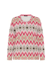 olsen - Shirt mit Panneaux-Dessin und Rundhalsausschnitt - Redberry