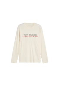 TOM TAILOR - Langarmshirt, Baumwolle, für Herren - 10348 GARDEN WHIT