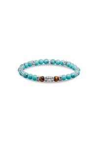 Thomas Sabo Rebel at heart - Armband Elemente Türkis und Tigerauge - silberfarben, braun, türkis