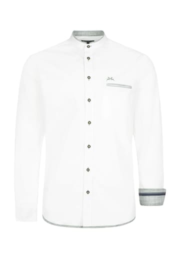 OS TRACHTEN Hemd Weiss Regular Fit Langarm Mit Blie Produktbild-Vorschau 4