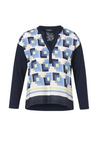 frapp - Bluse Große Größen - navy multicolor