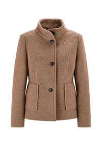 GOLDNER - Kurzgröße:  Elegante Kurzjacke mit Stehkragen - beere