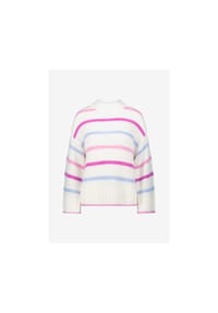 zero - Grobstrickpullover mit Streifen - CreamPink