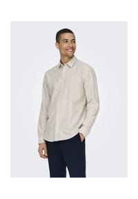 ONLY & SONS - Hemd "Caiden", Slim Fit, Langarm, Kent-Kragen, für Herren - 188758 WHITE