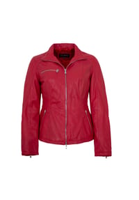 JILANI - Damen Lederjacke Lammnappa rubin rot - rubin rot