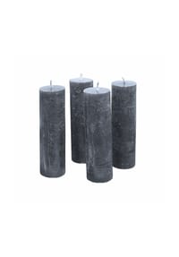 LOBERON Kerze 4er Set - Kerze 4er Set Muriel anthrazit - anthrazit
