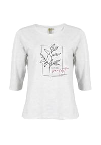 ROADSIGN® australia - Damen Langarmshirt Harmony mit Print und 3/4-Ärmeln - beige